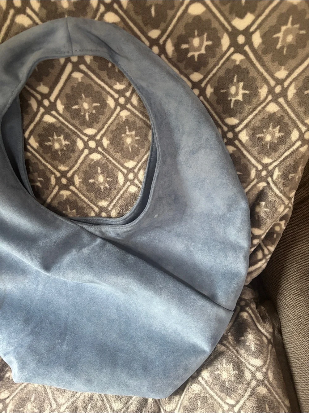 Old Navy Light Blue Suede Hobo Bag